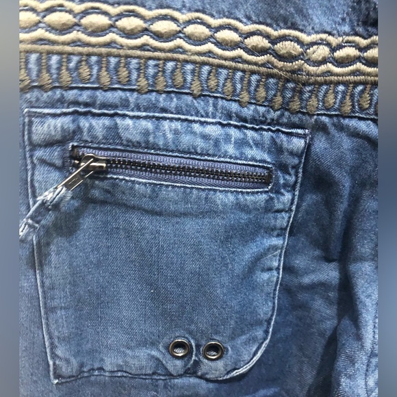 Johnny Was Biya Adventura Cargo Pants Embroidered Soft Medium - Picture 9 of 11